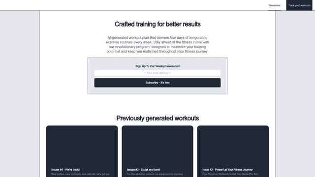 Thumbnail image for Weekly Workout