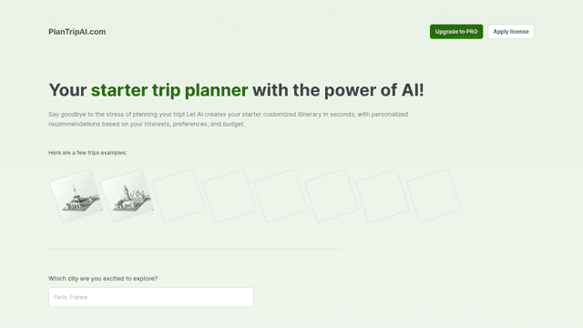 Thumbnail image for PlanTripAI