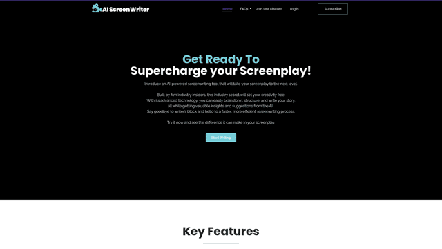 Thumbnail image for AI Screenwriting Tool