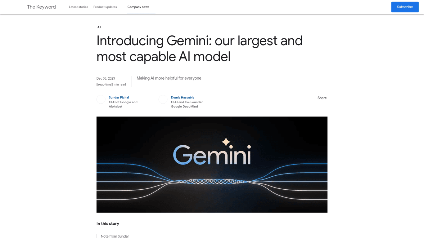 Gemini by Google logo