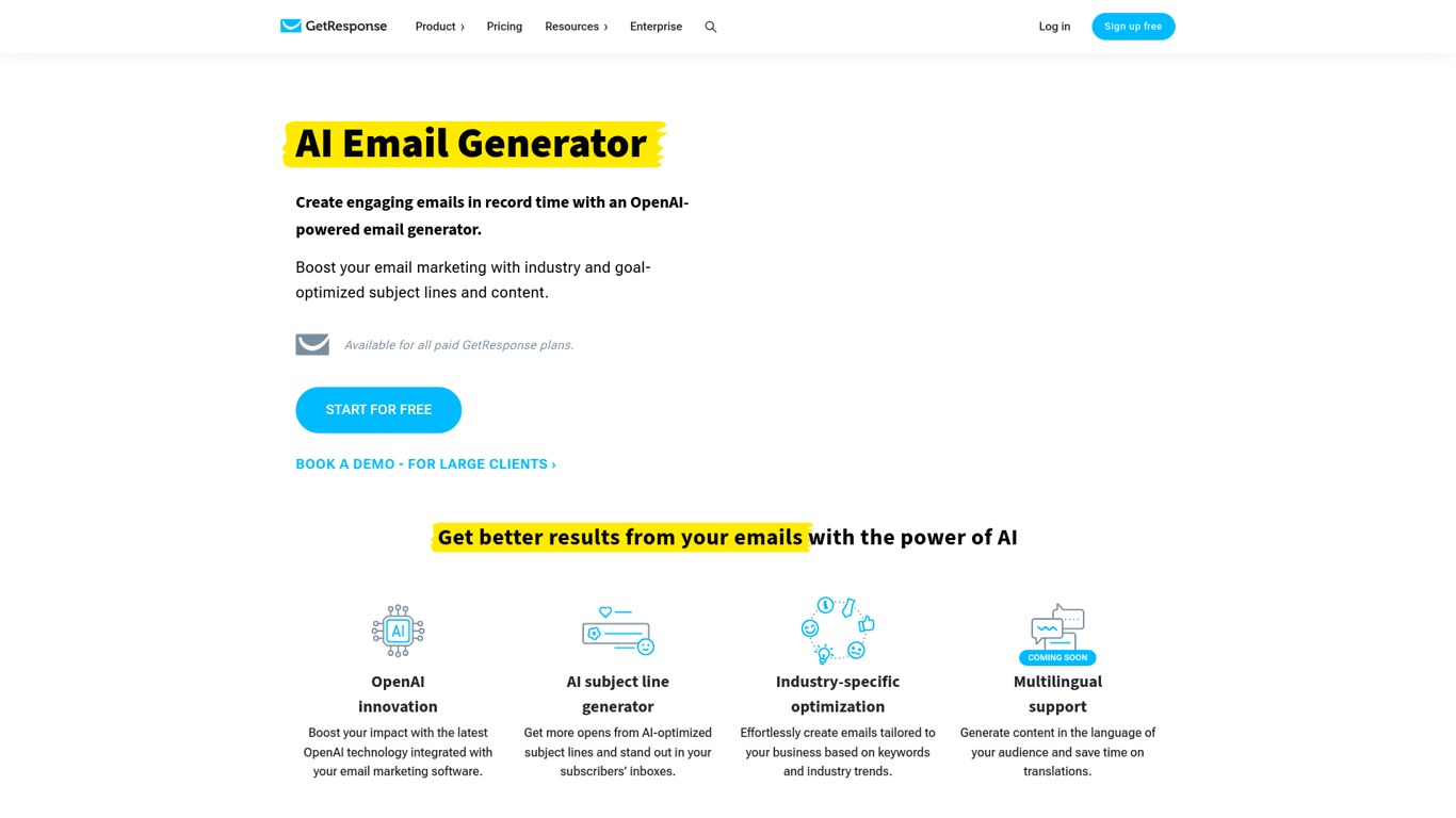 GetResponse Email Generator logo