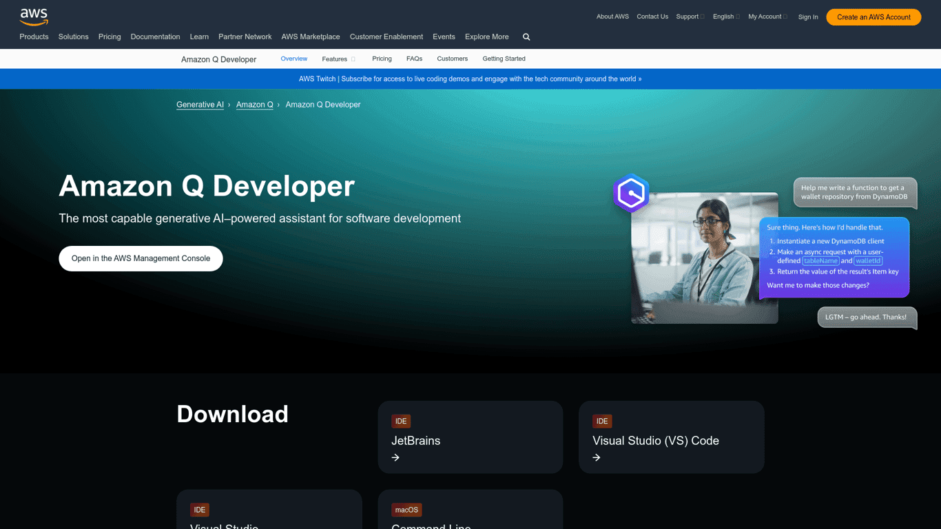 Amazon CodeWhisperer logo
