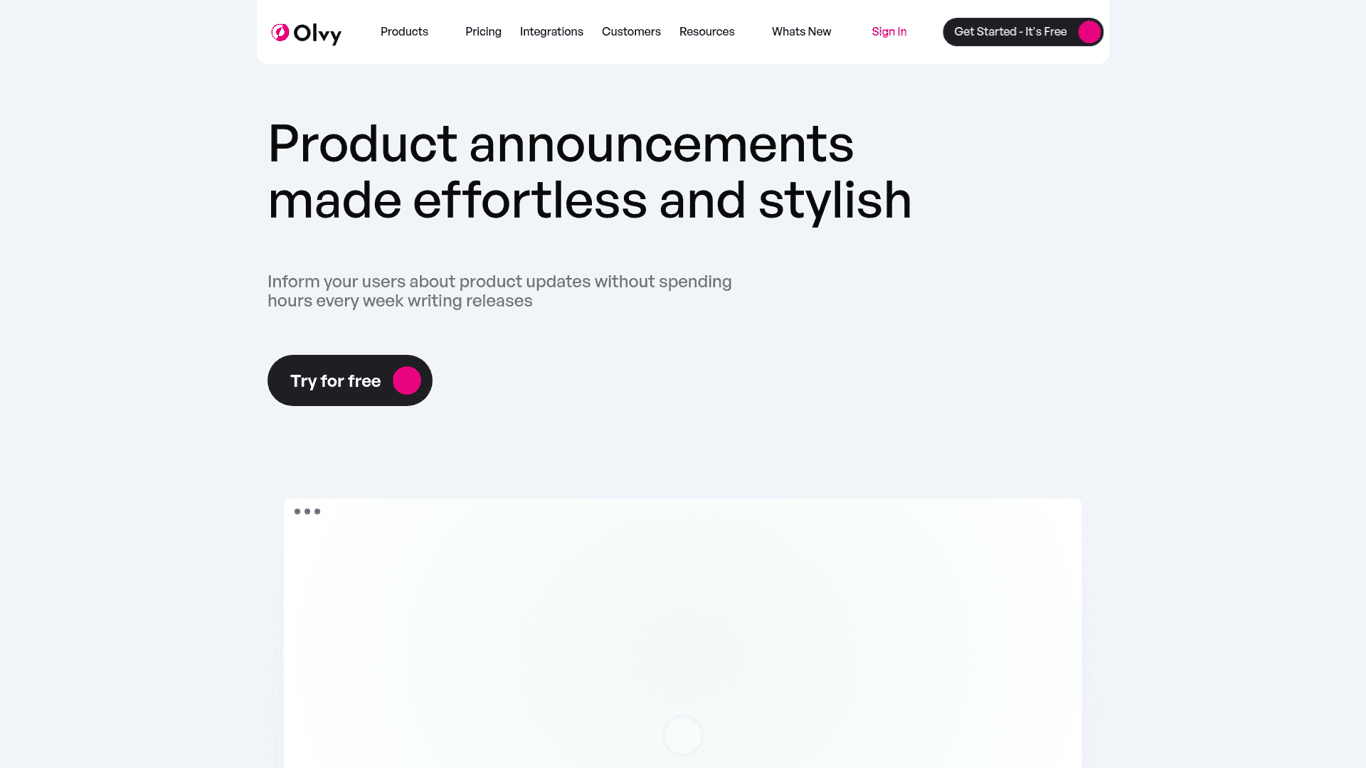 Olvy Changelogs logo