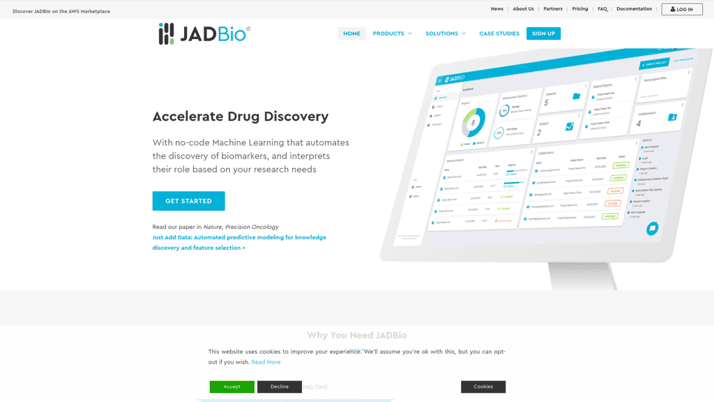 JADBio logo
