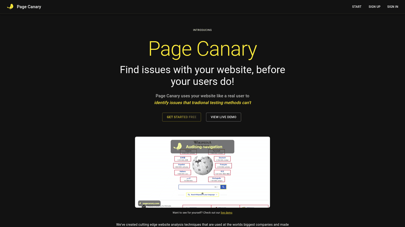Page Canary logo