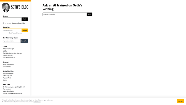 Thumbnail image for Seths Chatbot