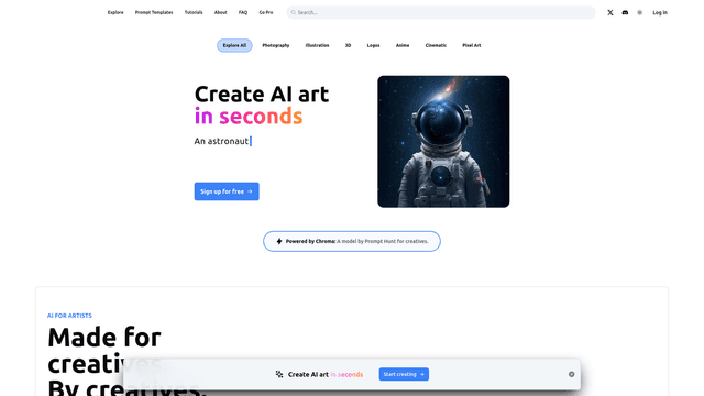 Thumbnail image for Prompt Hunt