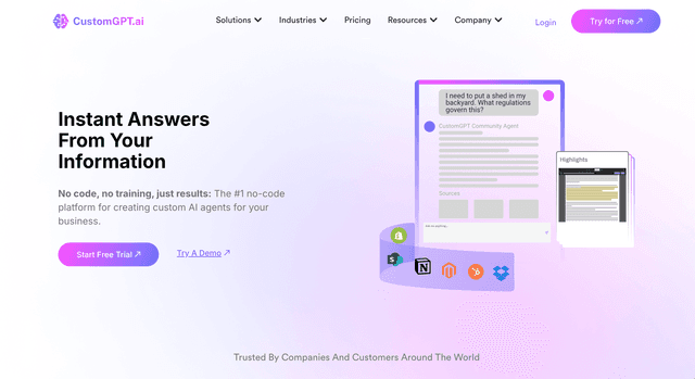 Thumbnail image for CustomGPT.ai