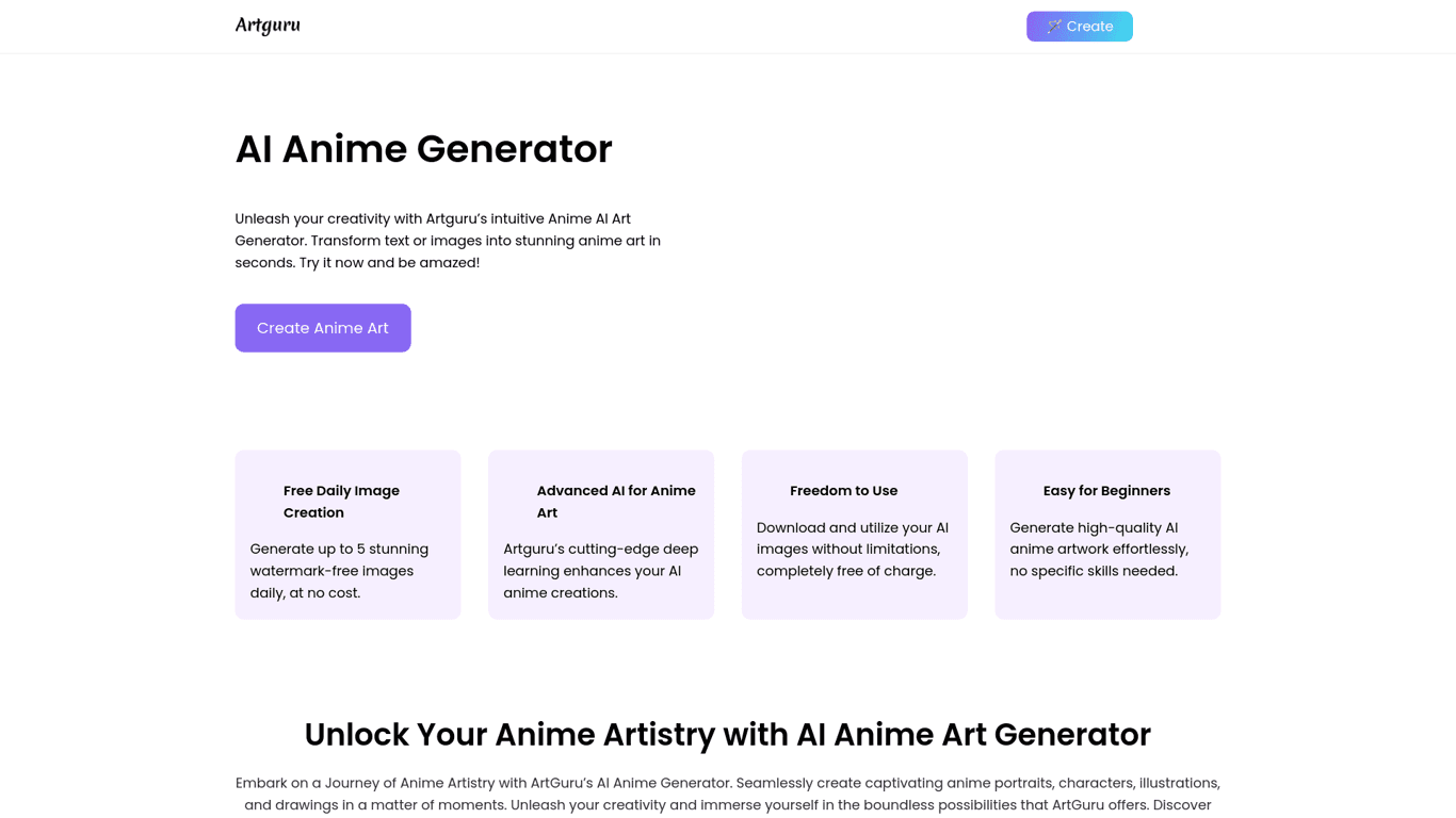 AI Anime Generator By Artguru logo