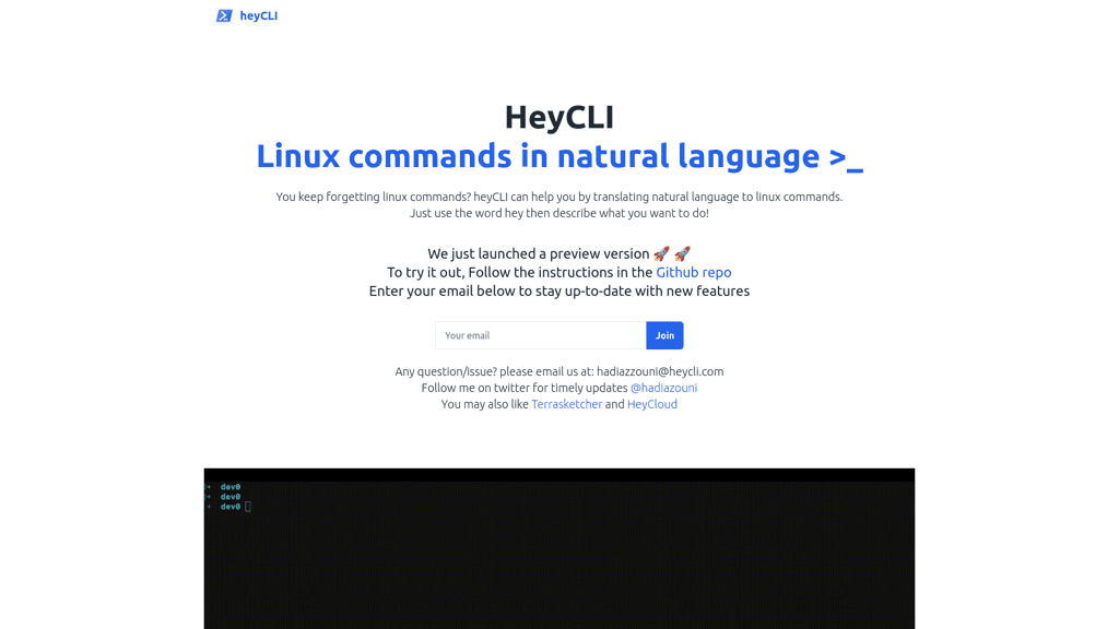heyCLI logo