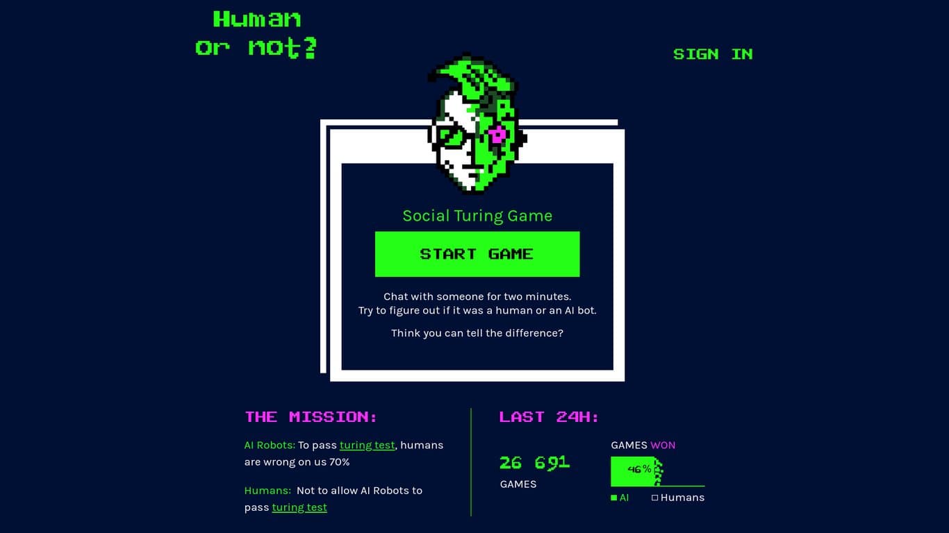 Human or Not: A Social Turing Game logo