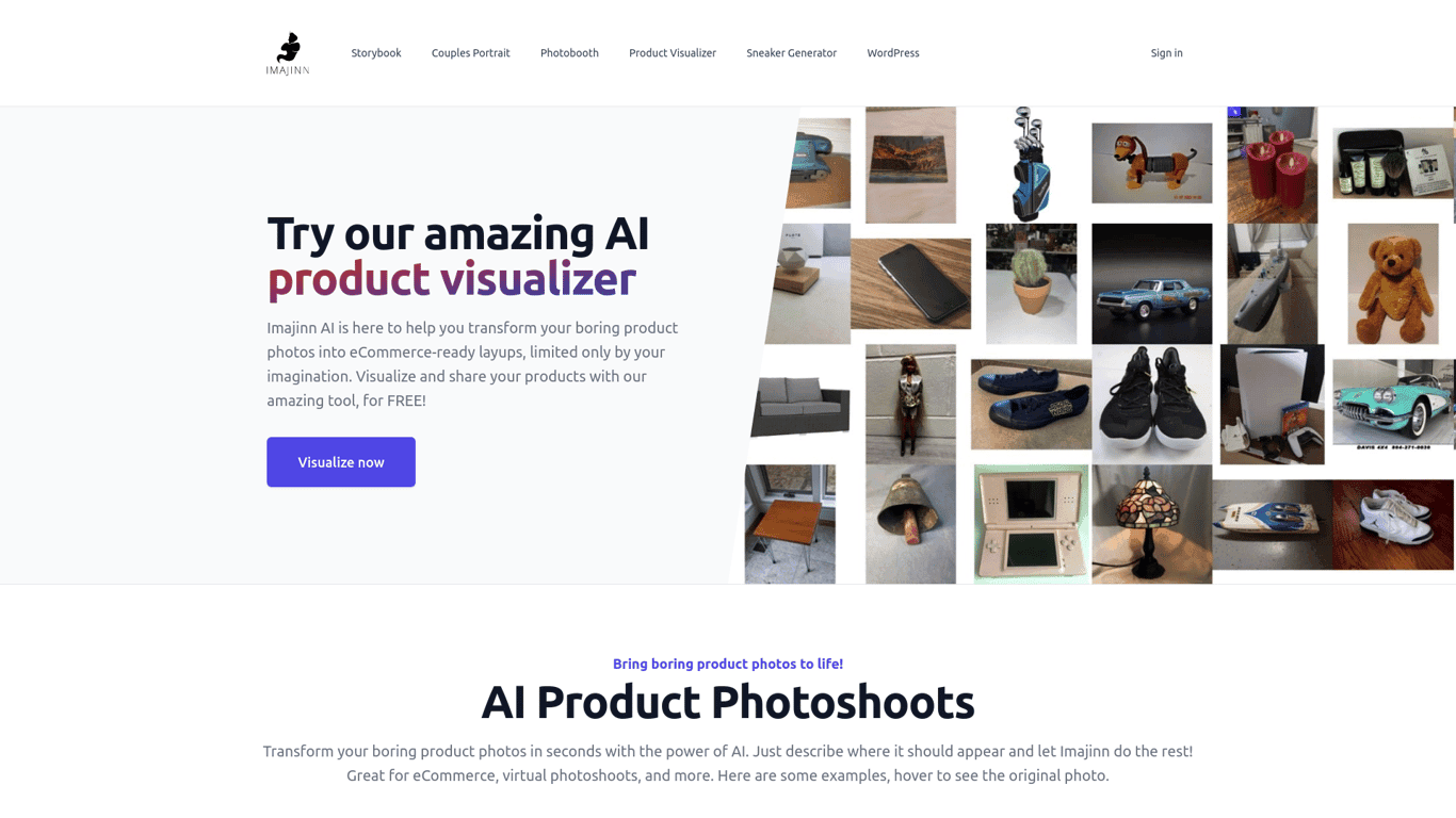 AI Product Visualizer by Imajinn AI logo