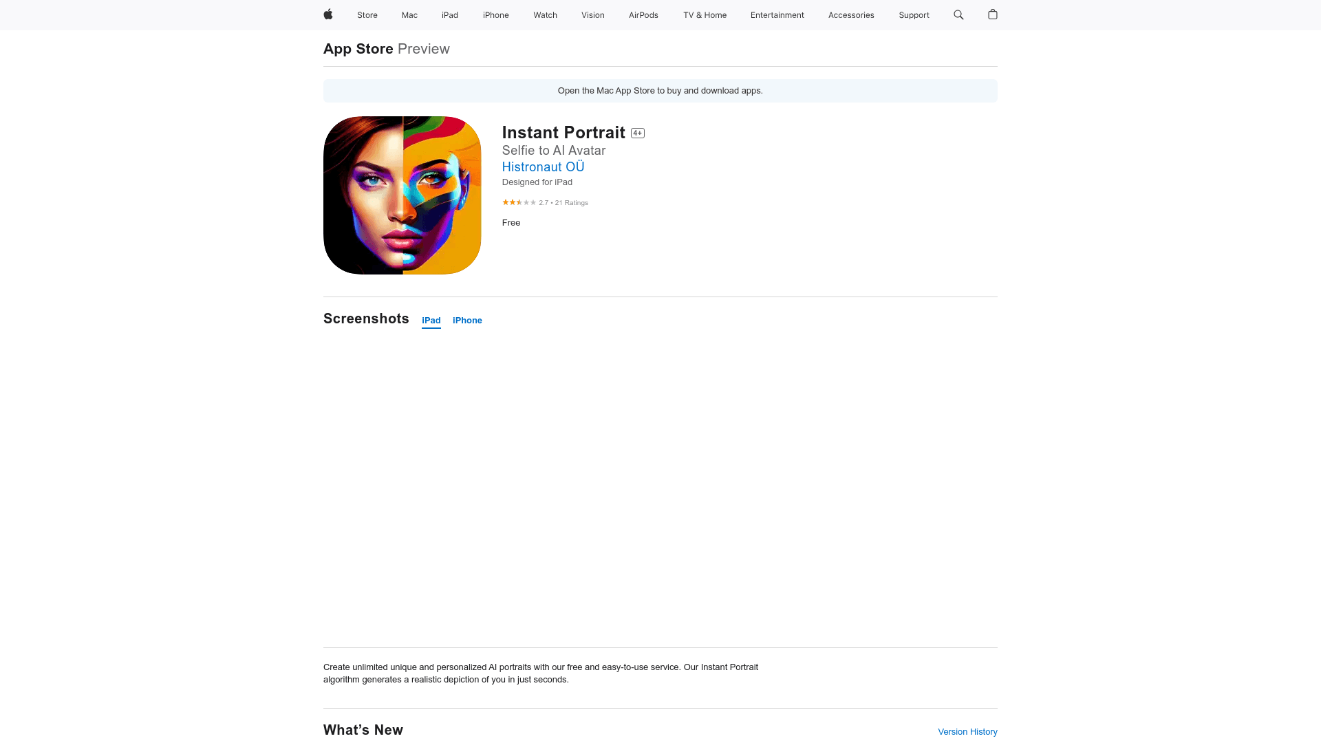 Instant Potrait logo