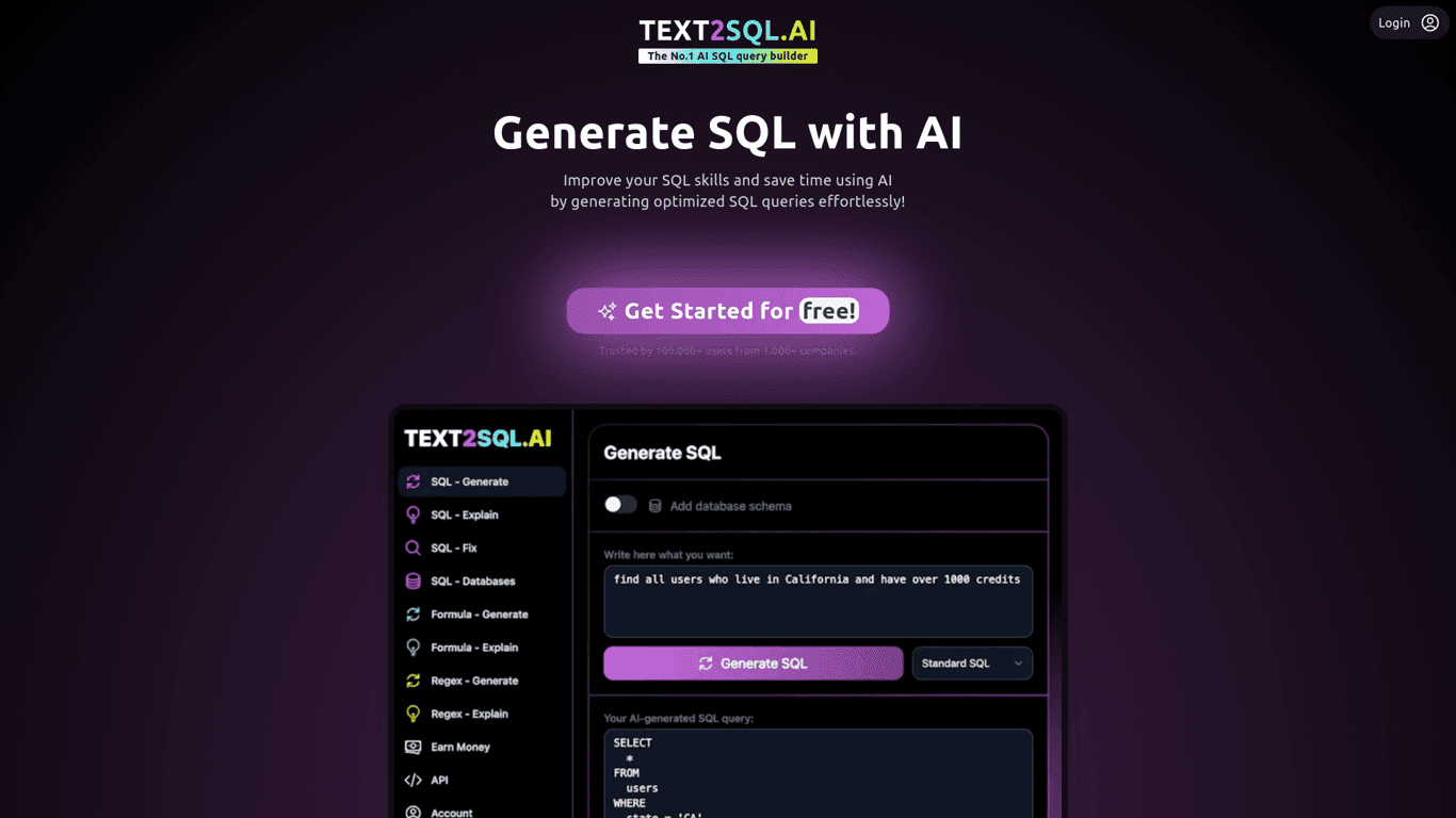 Text2SQL.AI logo