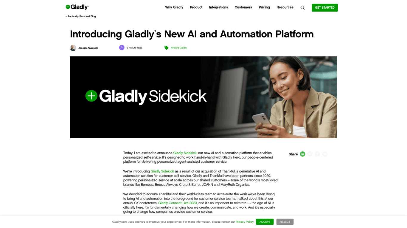 Gladly Sidekick logo