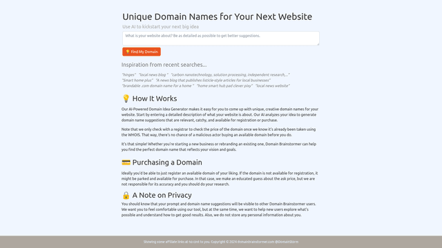 Thumbnail image for Domain Brainstormer