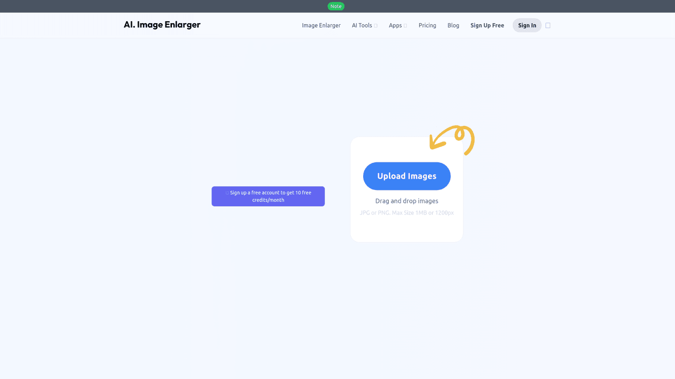 AI Image Sharpener on AI Image Enlarger logo