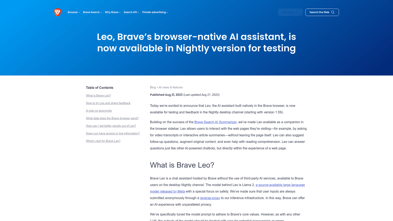 Brave Leo logo