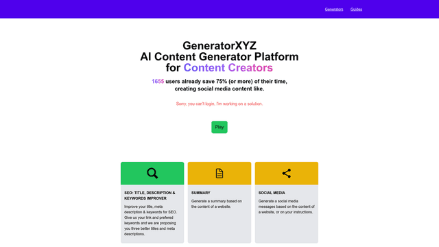 Thumbnail image for Generator XYZ