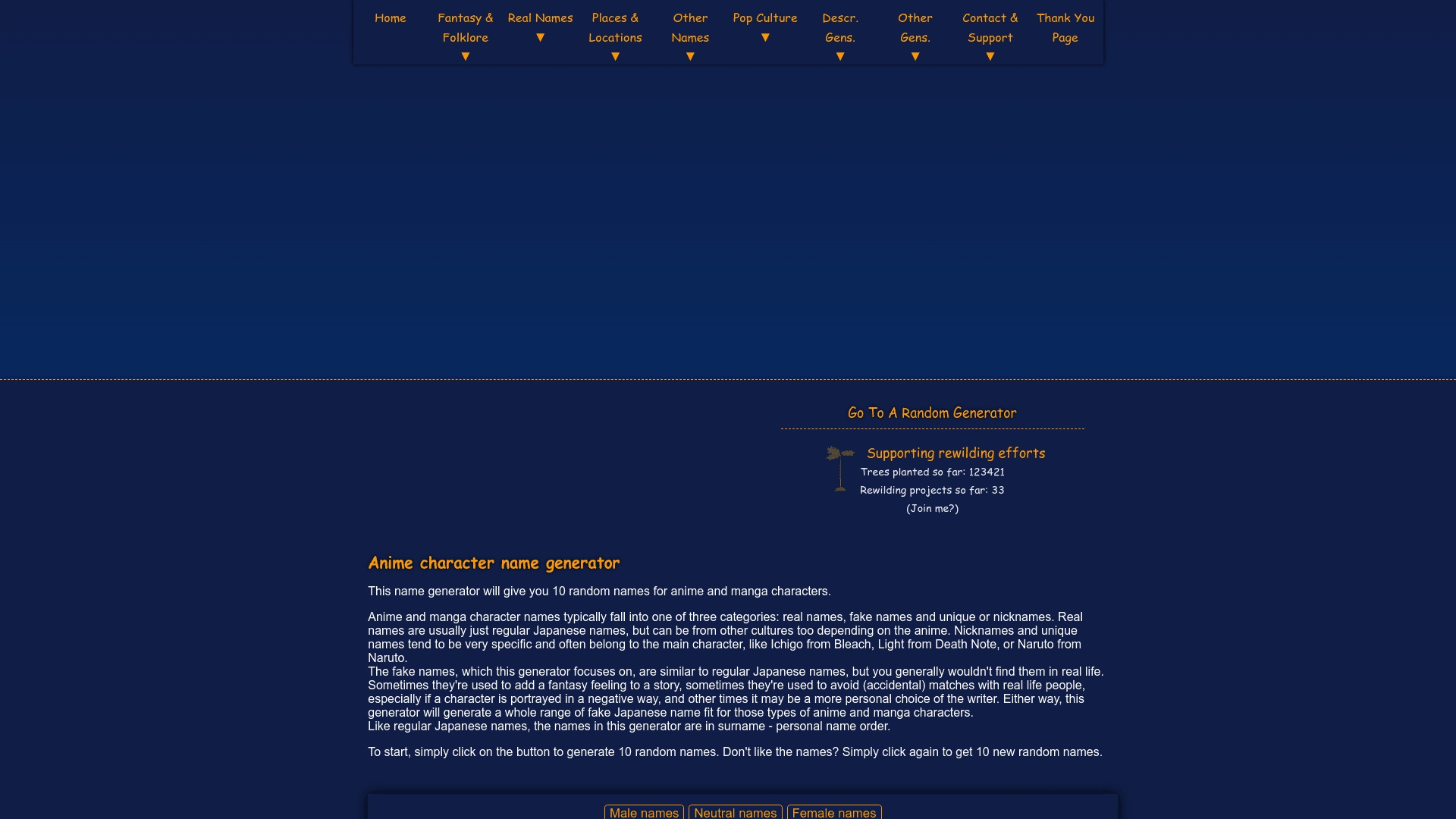 Anime Character Name Generator | Fantasy Name Generators logo