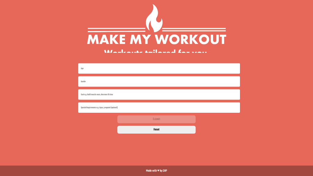 Make My Workout logo