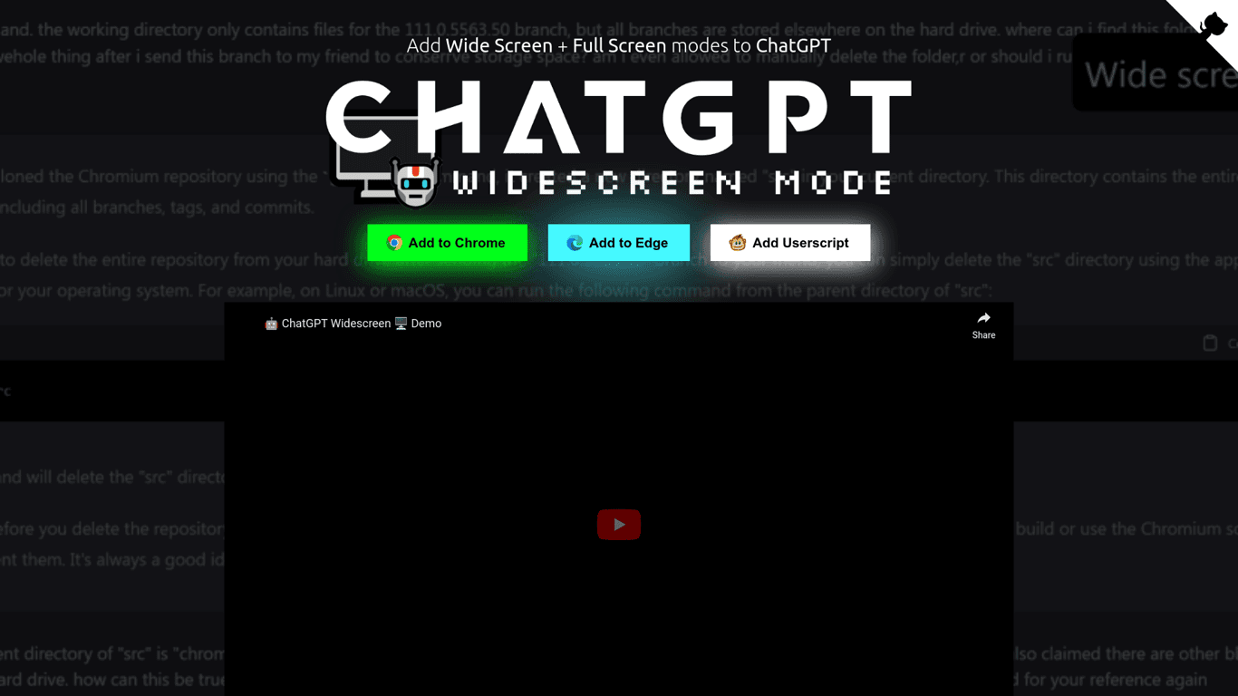 ChatGPT Widescreen Mode logo