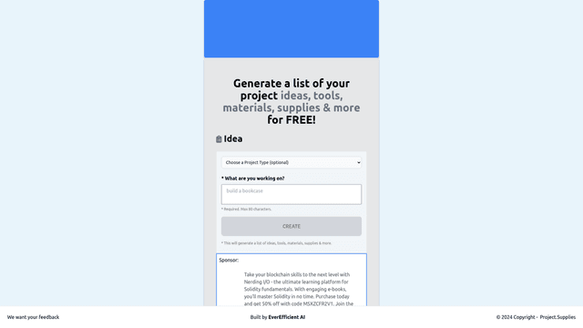 Thumbnail image for Project.Supplies