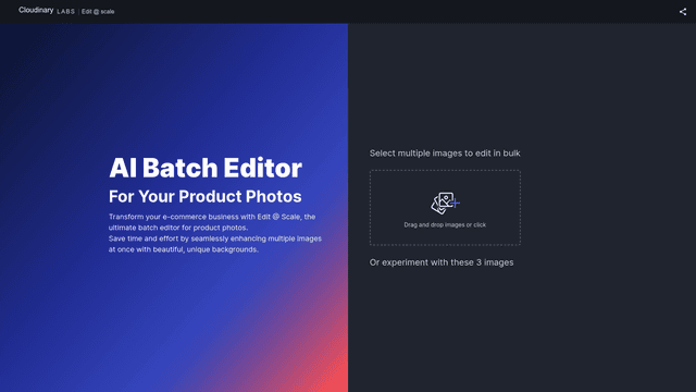 Thumbnail image for AI Batch Editor | Cloudinary Labs