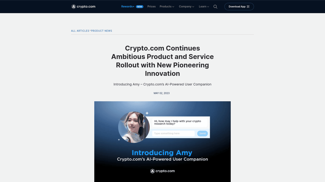 Amy by Crypto.com logo
