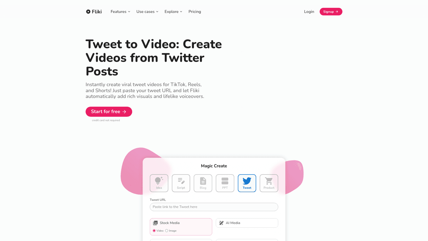 Tweet to Video logo