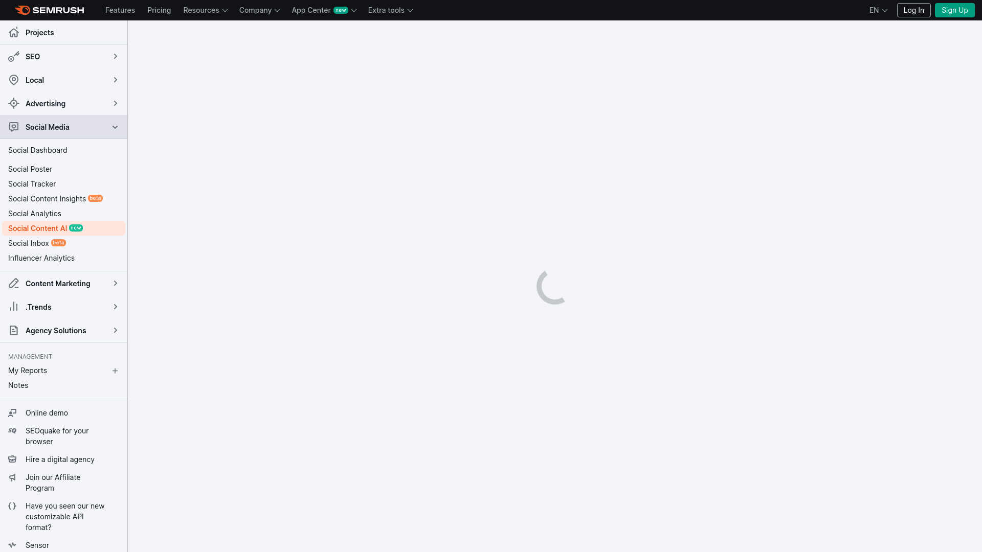 AI Social Media Post Generator | SEMRUSH logo