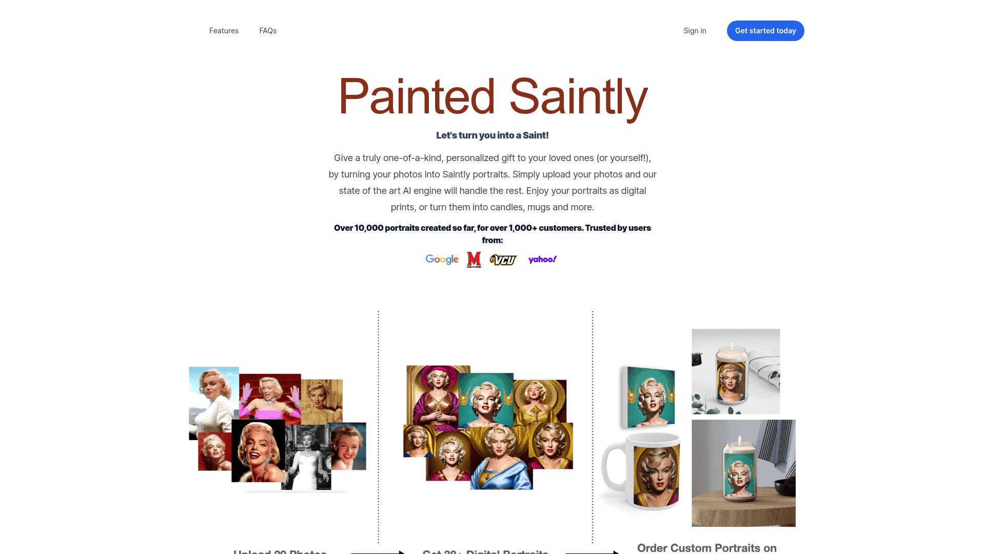 Painted Saintly logo