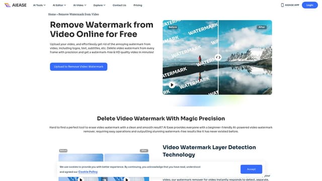 Thumbnail image for AIEase Video Watermark Remover