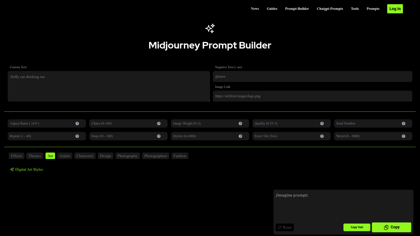Midjourney Prompt Builder logo