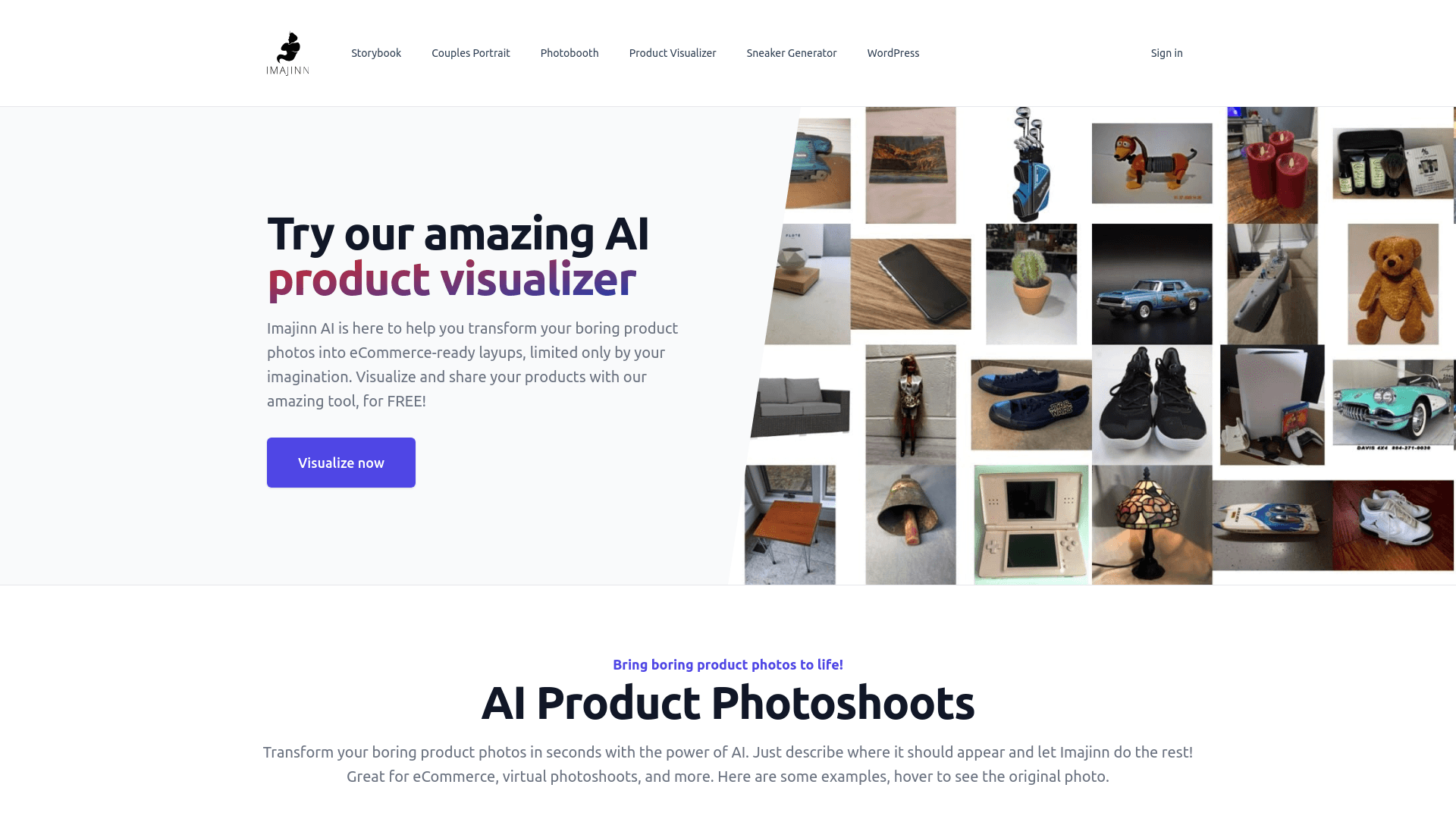 AI product visualizer logo