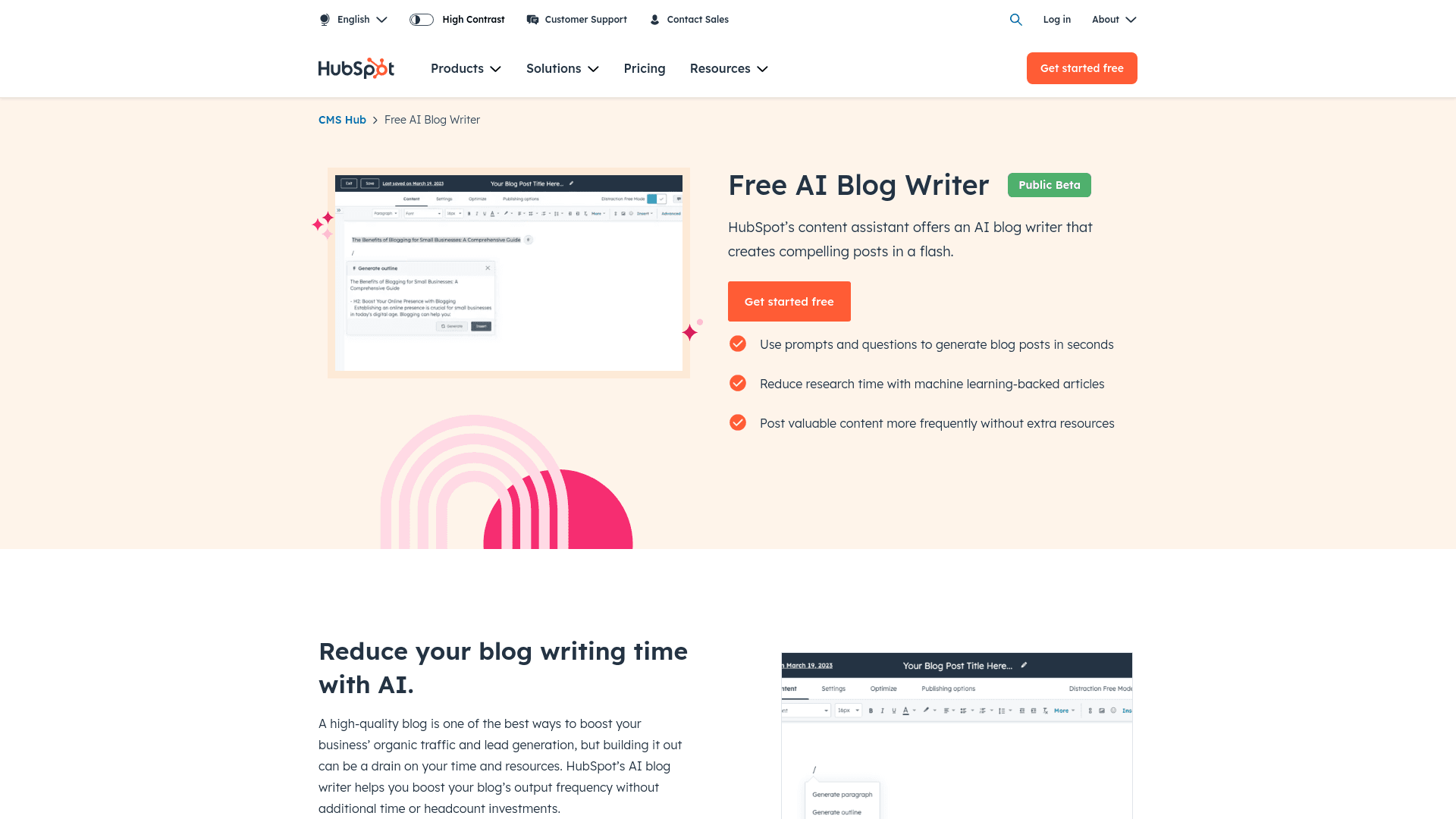 AI Blog Writer | HubSpot logo