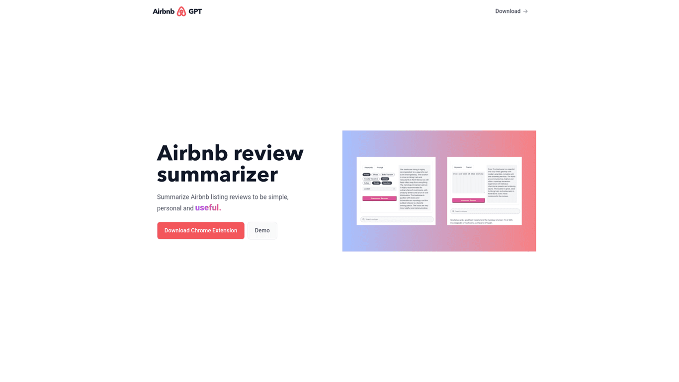 Airbnb Review Summarizer logo